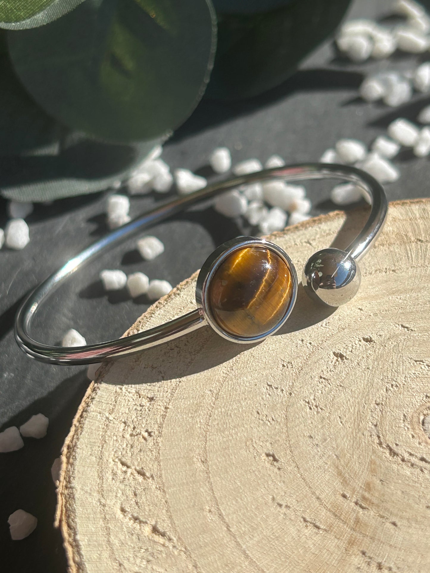 Lunae – Bracelet jonc en pierre naturelle
