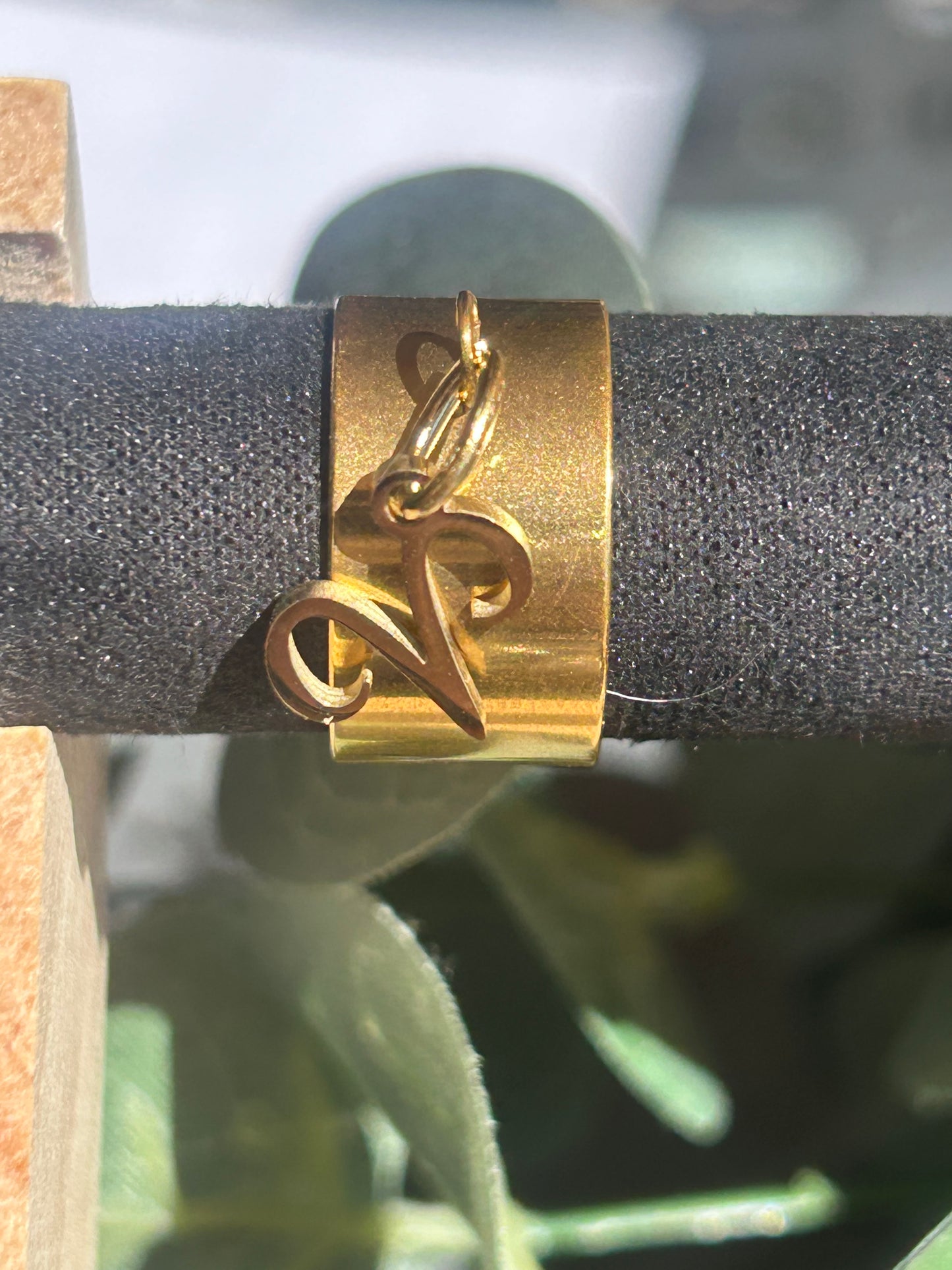 Cassiopée – Bague Signe Astrologique | Bague réglable avec breloque zodiaque | Bijou acier inoxydable fait main